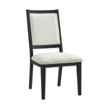 Versailles-Contemporary-Square-Back-Dining-Chair-with-Boucle-White-Fabric-in-Black-(2-Per-Carton)