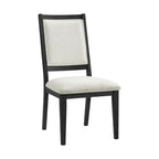 Versailles-Contemporary-Square-Back-Dining-Chair-with-Boucle-White-Fabric-in-Black-(2-Per-Carton)