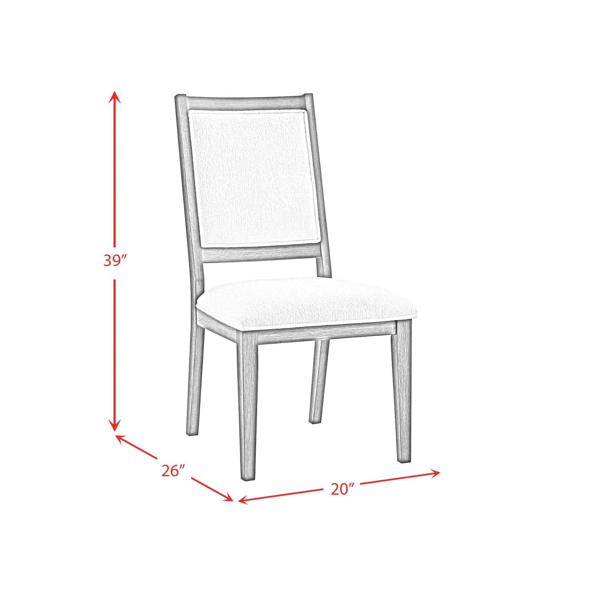 Versailles-Contemporary-Square-Back-Dining-Chair-with-Boucle-White-Fabric-in-Black-(2-Per-Carton)