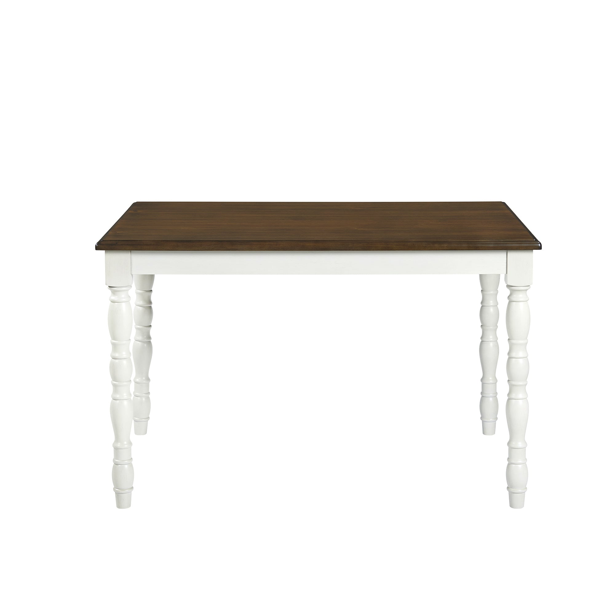 Vesta-5PC-Dining-Set-with-Brown-Top-in-White