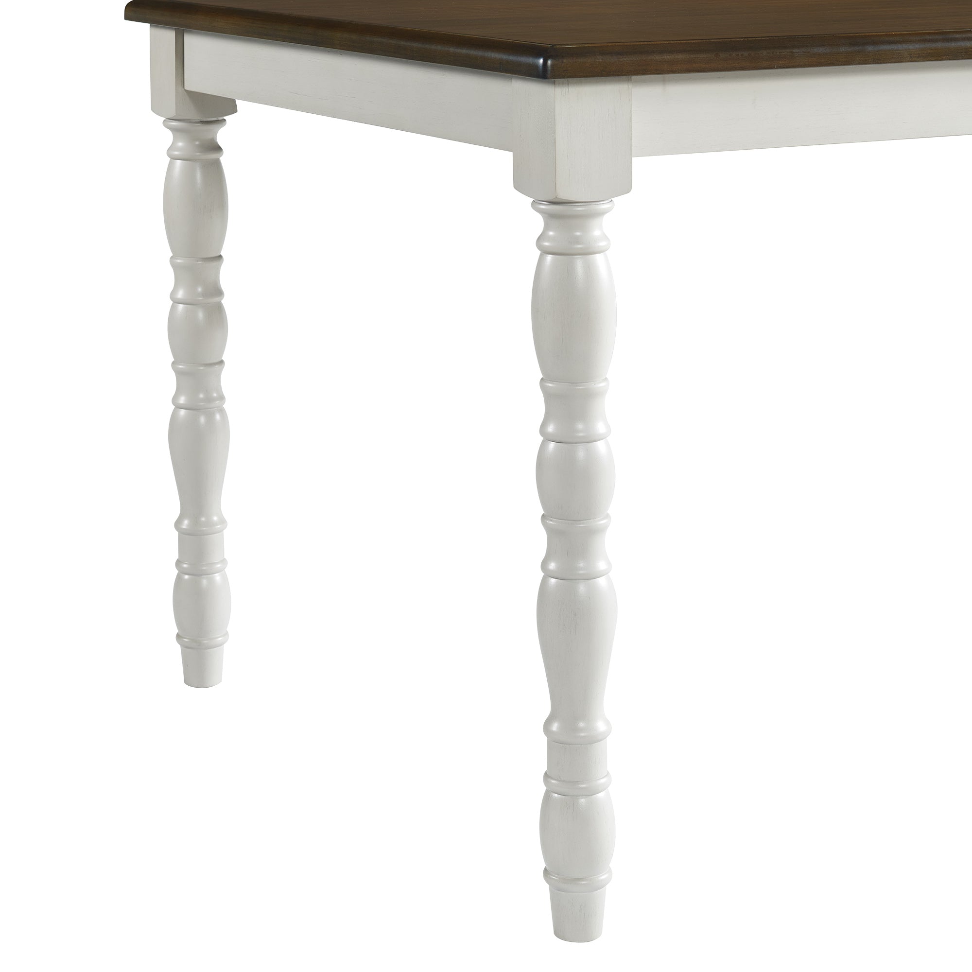 Vesta-5PC-Dining-Set-with-Brown-Top-in-White