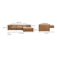 Form Lounge Modular Sectional Sonoran Tan Leather
