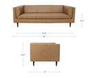Woods Sofa Tan Leather