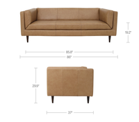 Woods Sofa Tan Leather