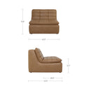 Lino Slipper Chair Tan Leather