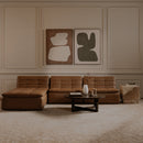 Lino Armless Modular Sofa Tan Leather