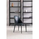 Burton Dining Chair Dark Teal Vegan Leather - Set Of Two