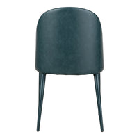 Burton Dining Chair Dark Teal Vegan Leather - Set Of Two