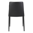 Nora Dining Chair Black Vegan Leather - Set Of Two