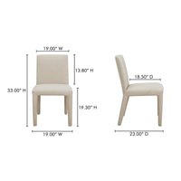 Monte Dining Chair Beige - Set Of Two