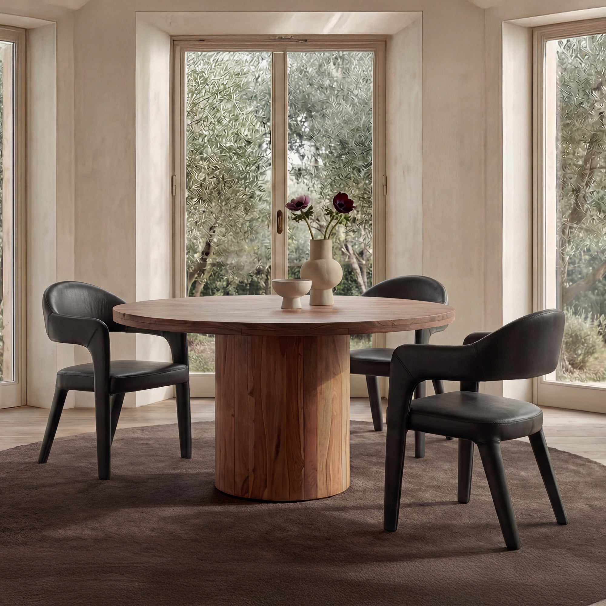 Martens Dining Chair Black Leather