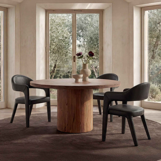 Martens Dining Chair Black Leather