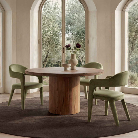 Martens Dining Chair Green Velvet