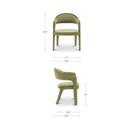 Martens Dining Chair Green Velvet