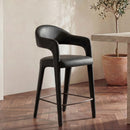 Martens Counter Stool Black Leather