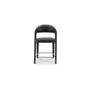 Martens Counter Stool Black Leather