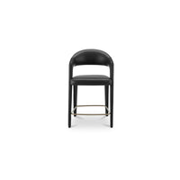 Martens Counter Stool Black Leather