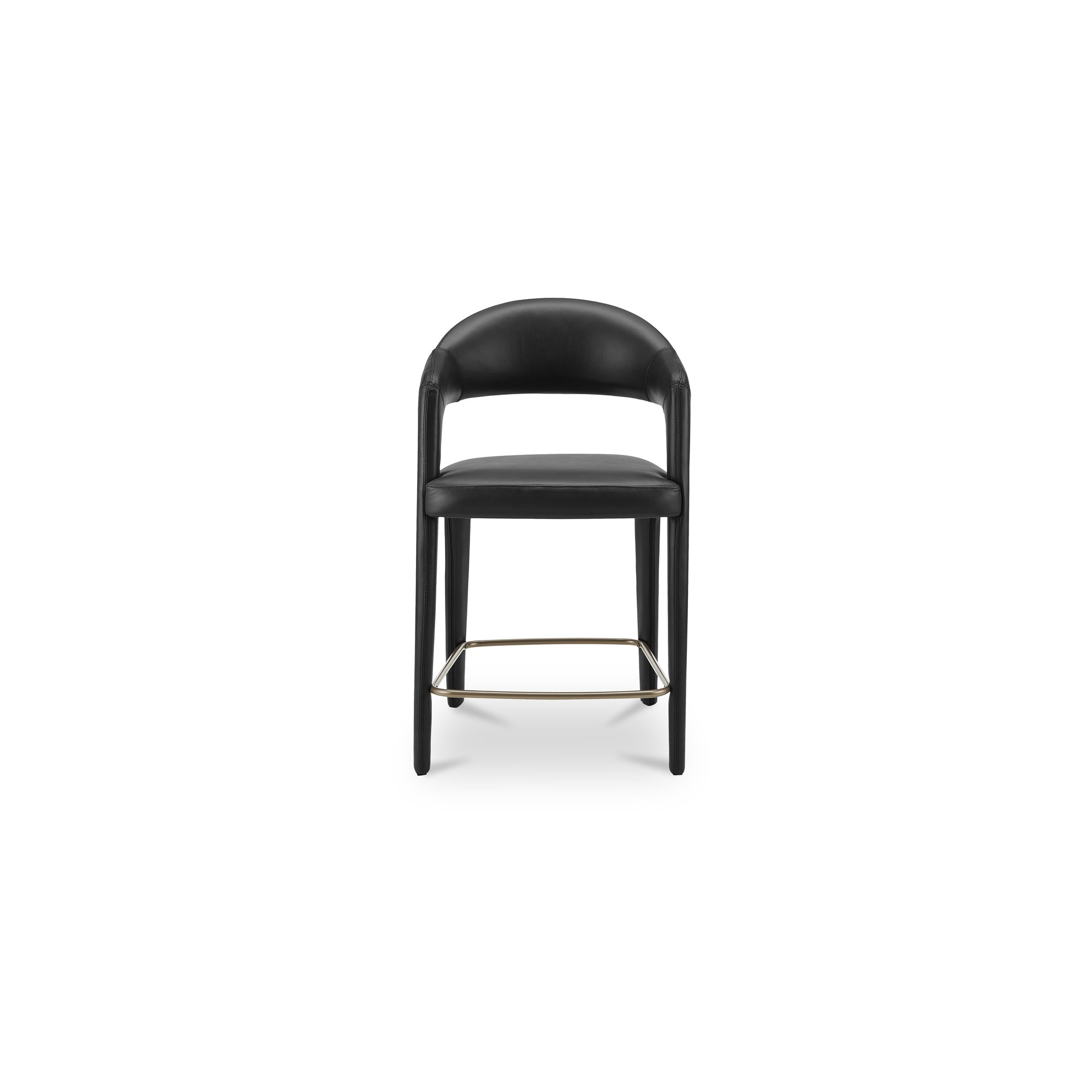 Martens Counter Stool Black Leather