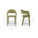 Martens Counter Stool Green Velvet