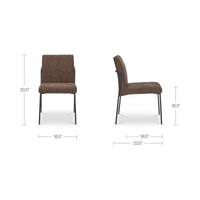 Danny Dining Chair Dark Brown Set of Two