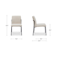 Danny Dining Chair Ivory Set of Two