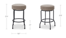 Kelsey Swivel Counter Stool Light Brown