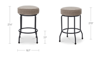 Kelsey Swivel Counter Stool Light Brown