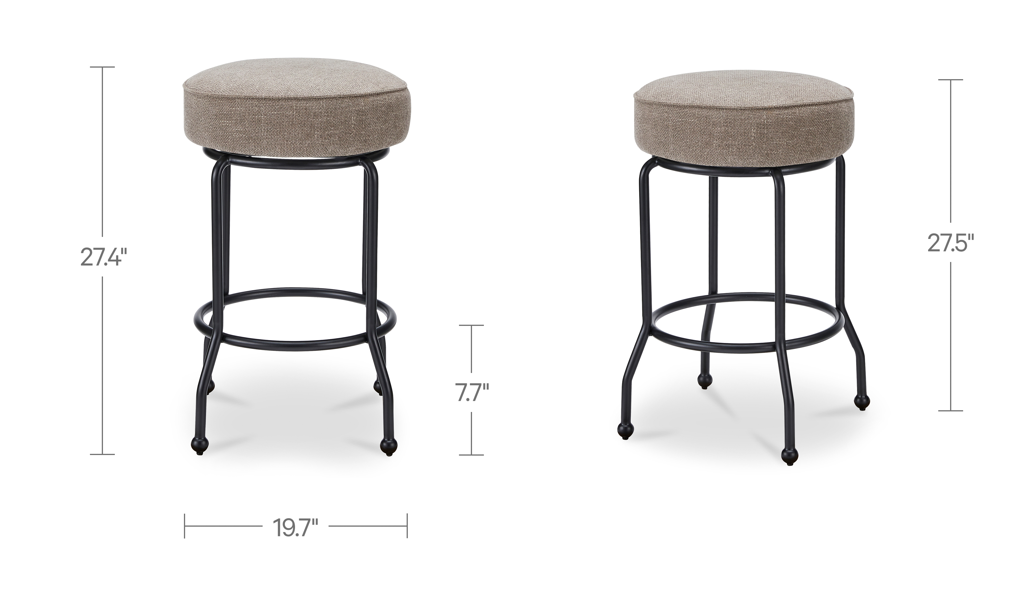 Kelsey Swivel Counter Stool Light Brown
