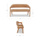 Martens Dining Bench Tan Leather