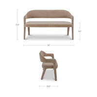 Martens Dining Bench Camel