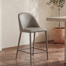 Burton Counter Stool Grey Vegan Leather