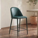 Burton Counter Stool Dark Teal Vegan Leather