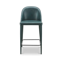Burton Counter Stool Dark Teal Vegan Leather