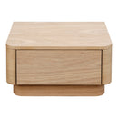 Round Off Small Nightstand Light Oak Brown