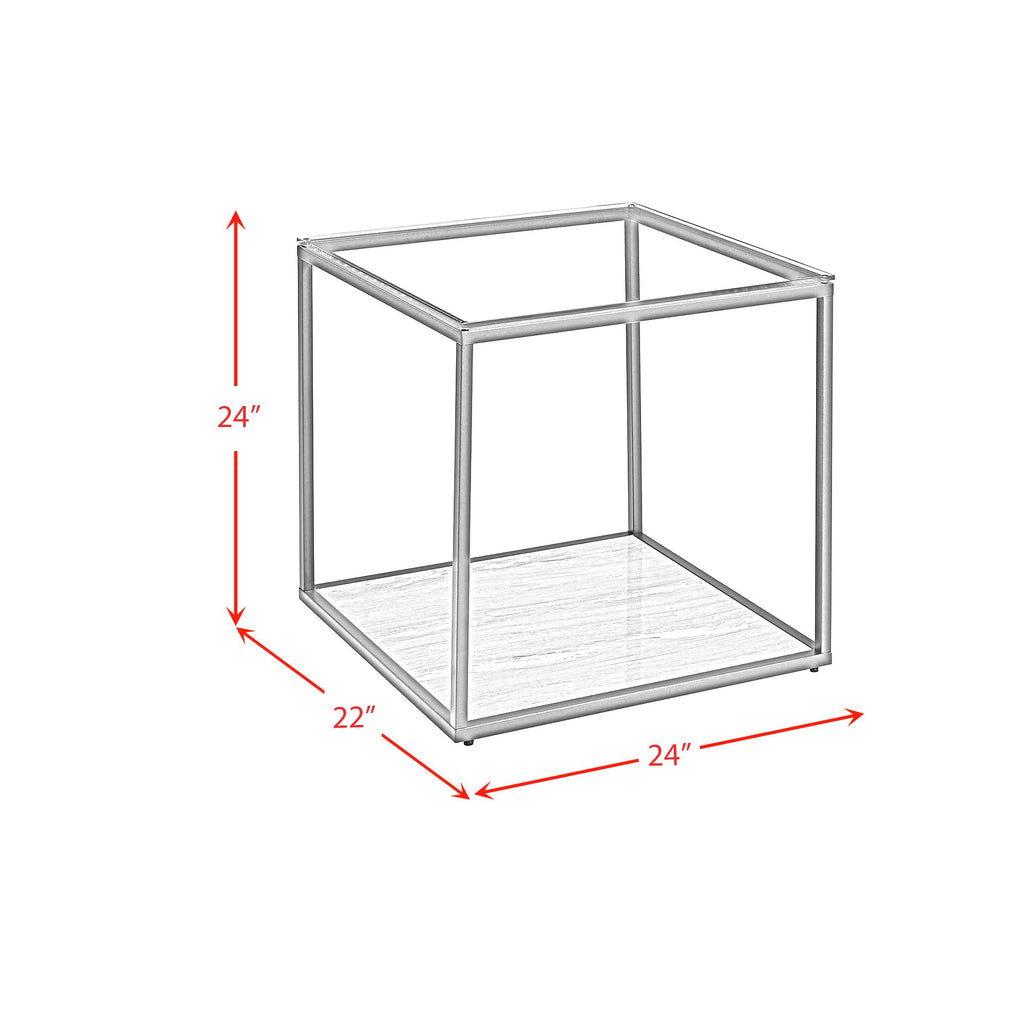 Yasmin End Table in Grey