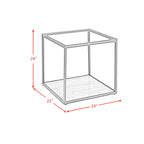 Yasmin End Table in Grey