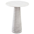 Joni Talita White Marble End Table Base