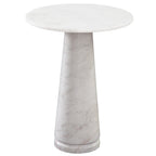Joni Talita White Marble End Table Base