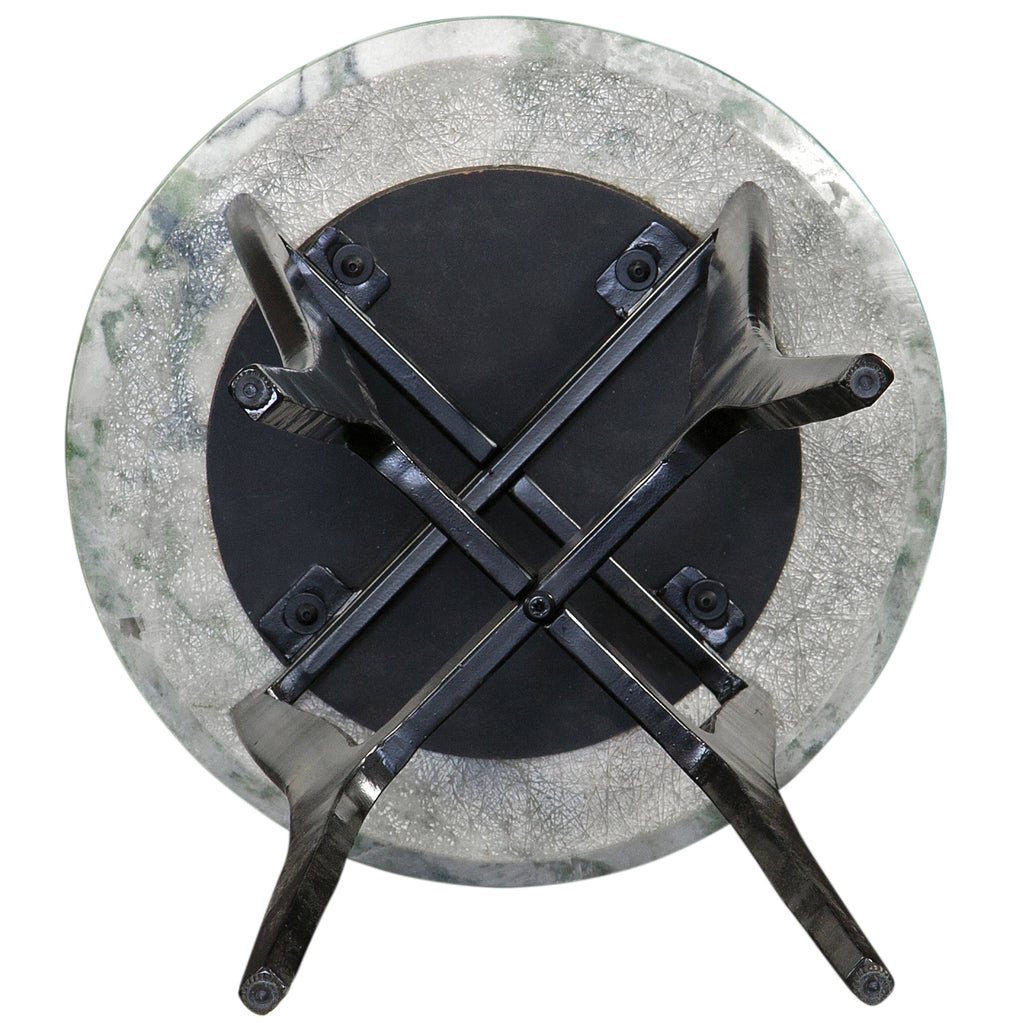 Hoxley Green Onyx Top Round End Table