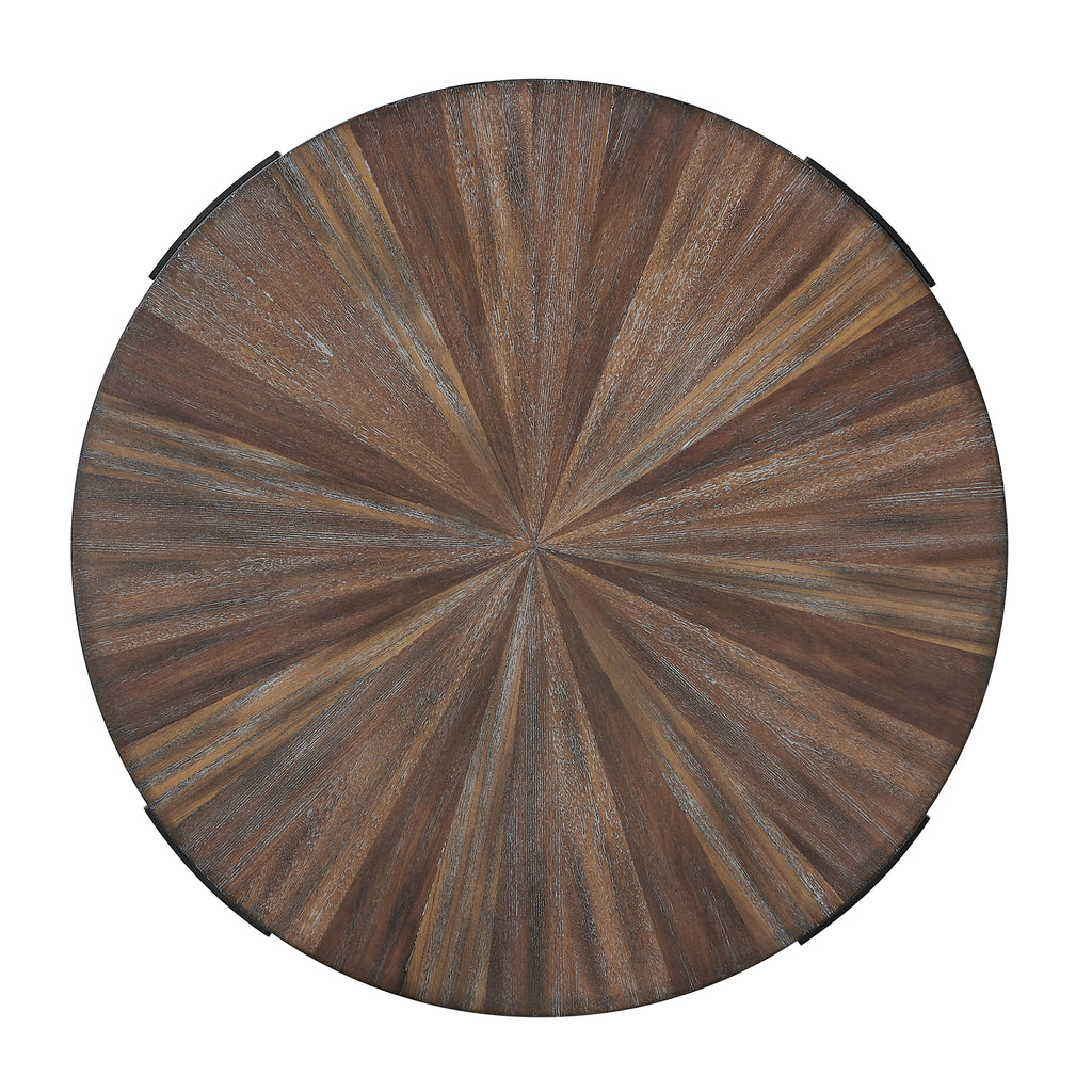 Chevron Round End Table