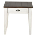 Cayla End Table Dark Oak/White
