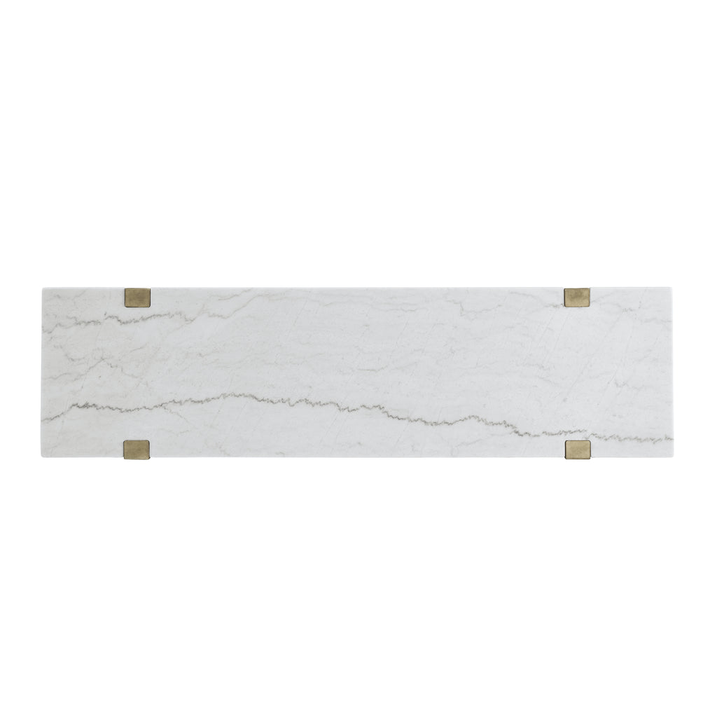 Perth White Marble Top Sofa Table