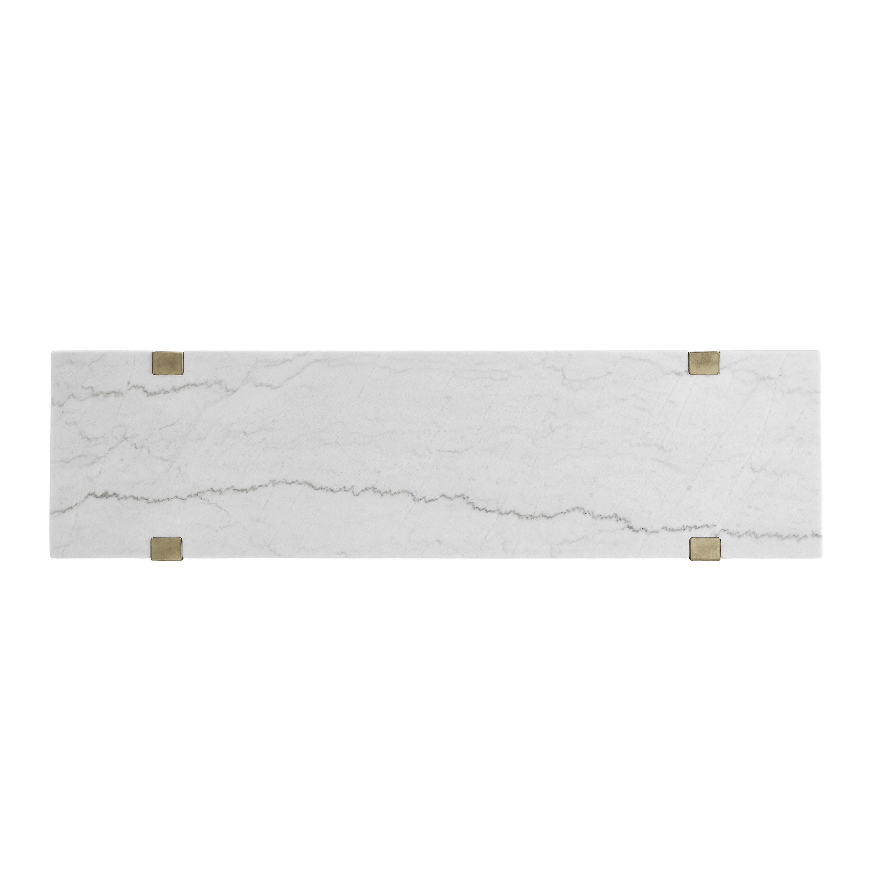 Perth White Marble Top Sofa Table