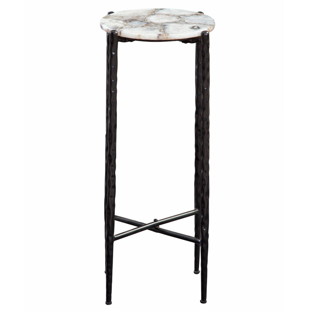 Octavio White Agate Top Chairside Table