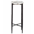 Octavio White Agate Top Chairside Table