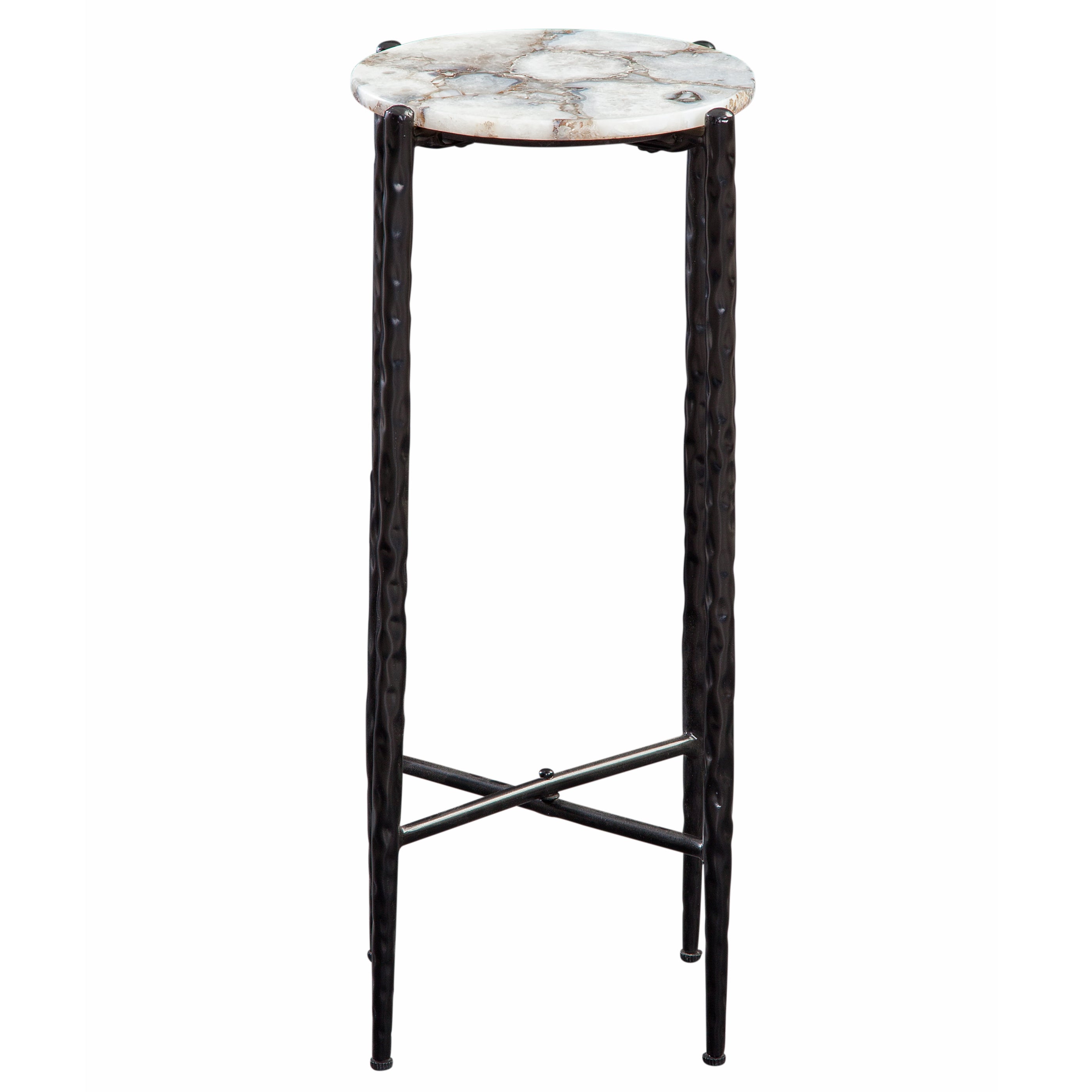 Octavio White Agate Top Chairside Table