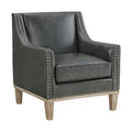 Augusta-16038-Chair-W/Wood-Leg-Distressed-In-Phoenix-Magnetite-(ISTA-3-Packaging)
