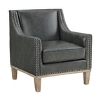 Augusta-16038-Chair-W/Wood-Leg-Distressed-In-Phoenix-Magnetite-(ISTA-3-Packaging)