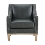 Augusta-16038-Chair-W/Wood-Leg-Distressed-In-Phoenix-Magnetite-(ISTA-3-Packaging)