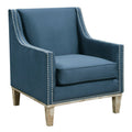 Augusta-16038-Chair-W/Wood-Leg-Distressed-Otto-Navy-(ISTA-3-packaging)